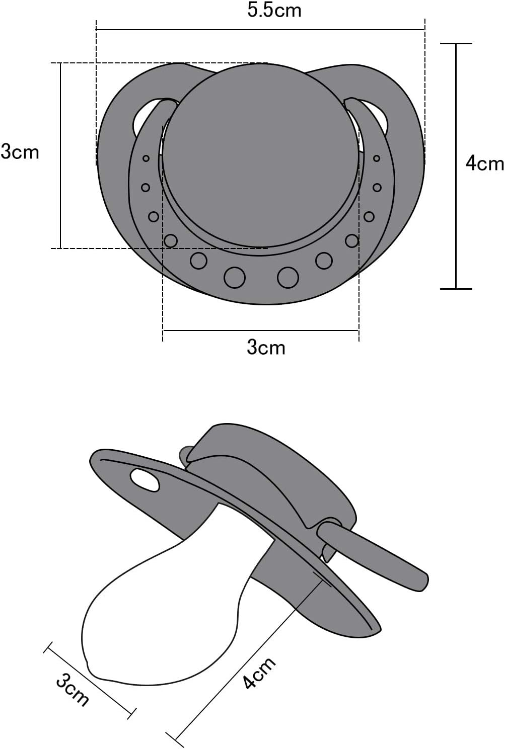 Littleforbig Smallshield Large Sized Pacifier Black image number 6