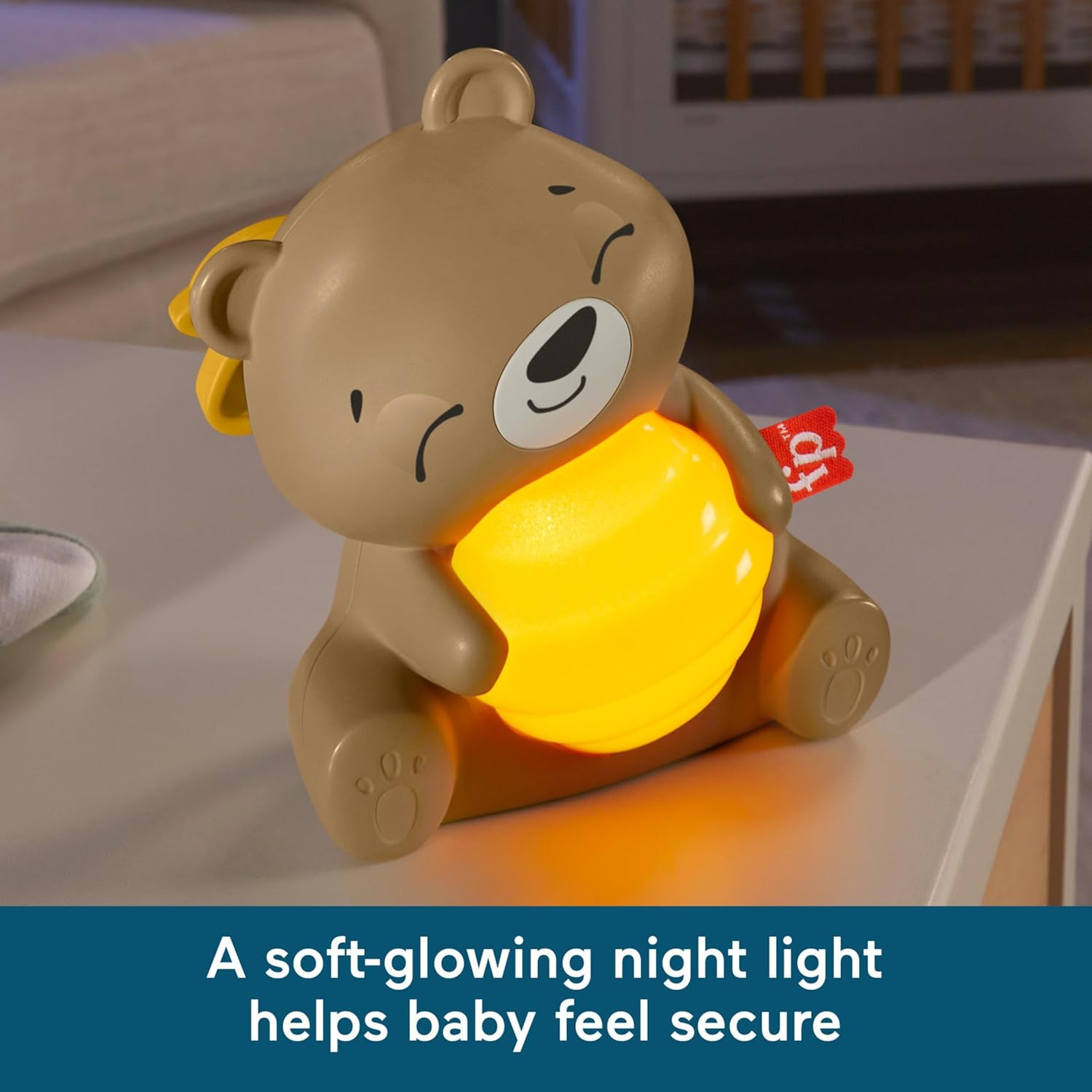 Fisher-Price ​Beary Soothing Portable Baby Sound Machine with Night Light & Customizable Timer for Newborns