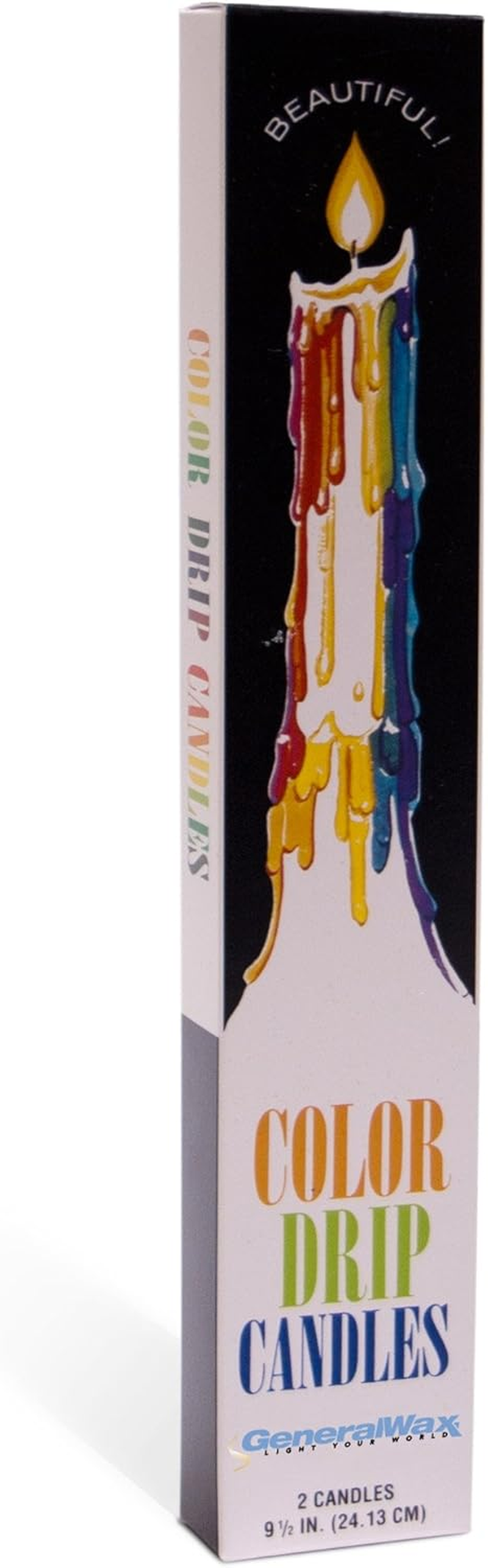 Color Drip Candles, 3-Pack (6 Candles Total), Unscented image number 1
