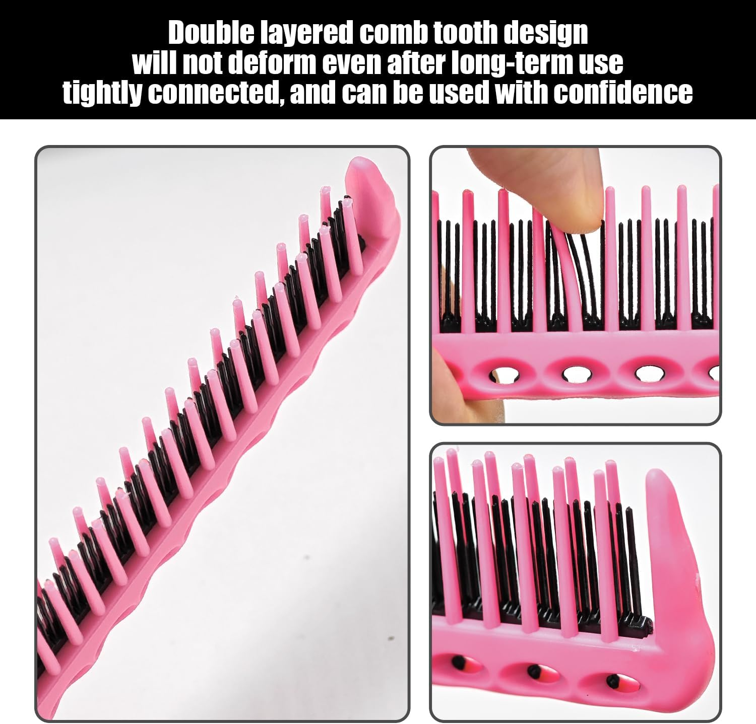 3 Pieces Plastic Comb, Hair Salon Tool, Styling Comb, Hair Styling Tool, Hair Fighter Tool