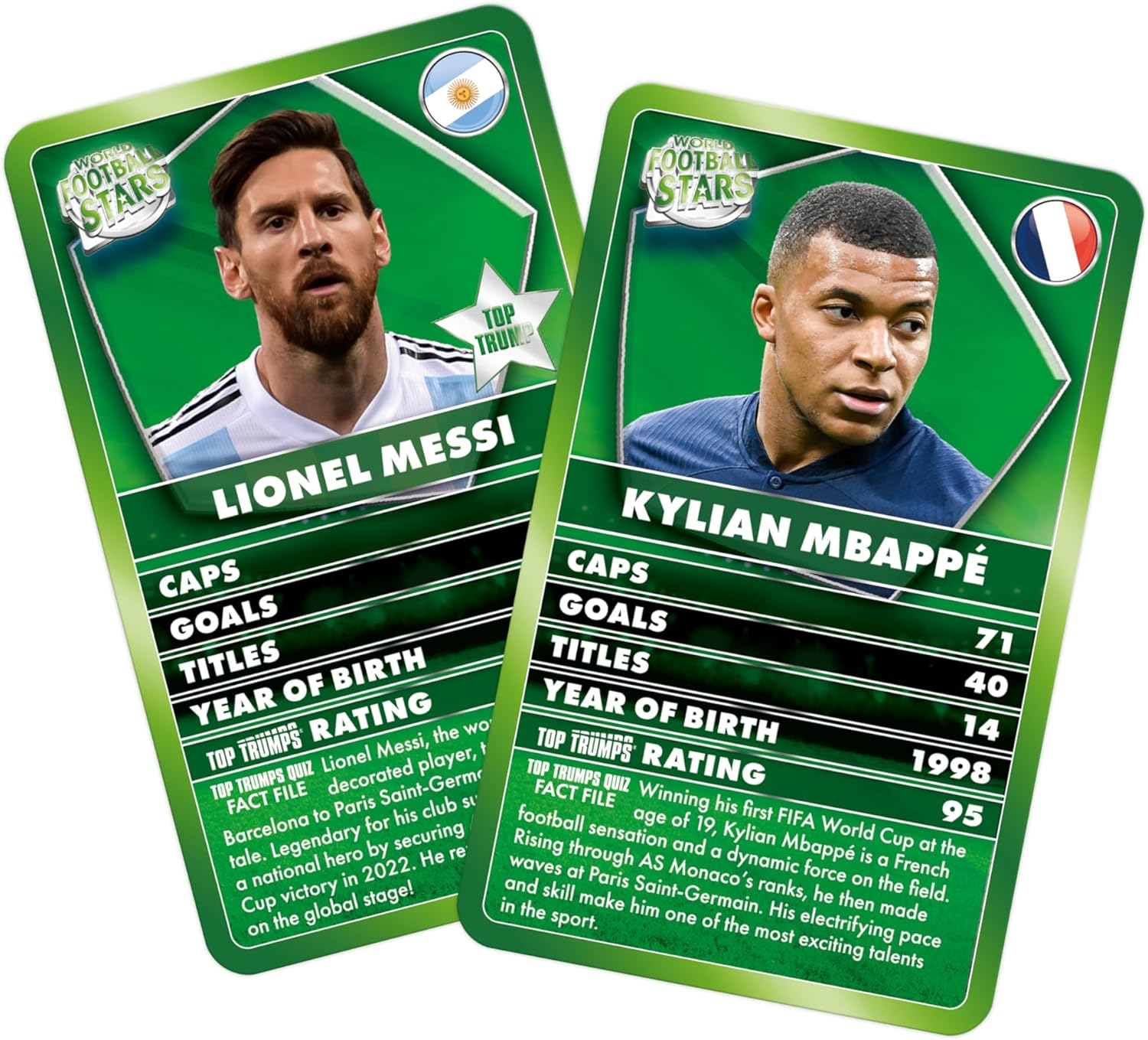 Winning Moves Top Trumps Specials World Football Stars Card Game image number 1