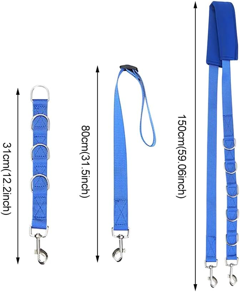 Ganquer 3Pcs Pet Dog Grooming Harness Strap Noose Restraint Belly Pad Leash Neck and Haunch Holder Grooming Adjustable Table Rope with D-Rings Bathing Band(Black)