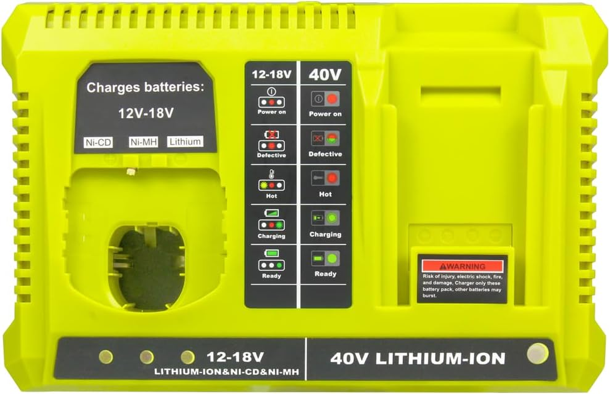 Dual Charger for Ryobi 12V 18V 36V 40V Battery Charger BPL3626 BPL3640 BCL3620 image number 2