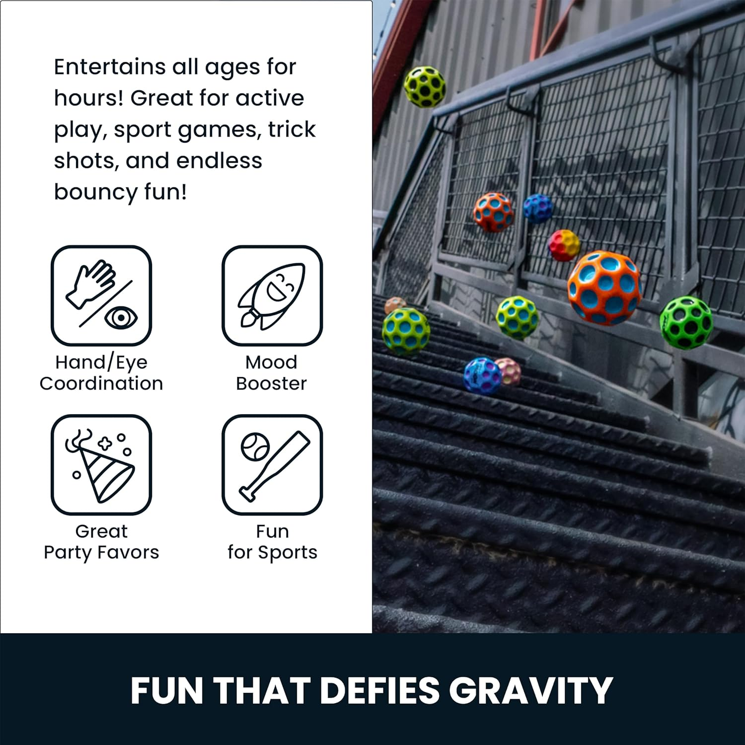 Waboba the Original Moon Ball - Hyper Bouncy Ball - All Ages Extreme Bounce and Fun - Perfect for Active Play and Outdoor Games image number 5