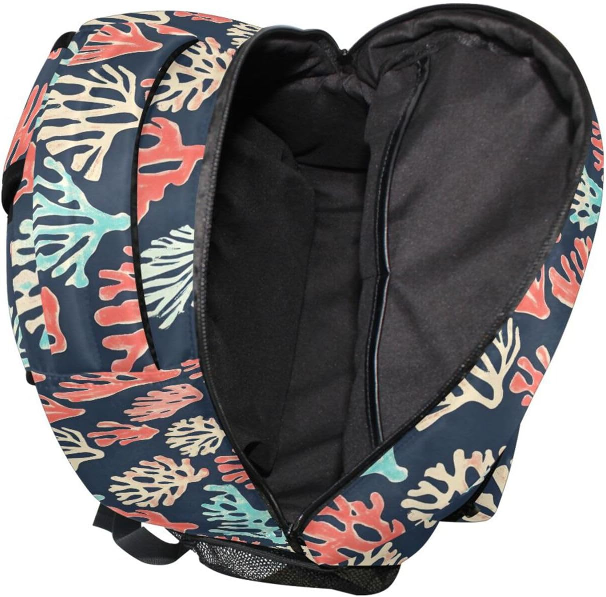 AIXIWAWA Kid Backpacks (Pattern Coral) with Clear Slot, Boys Girls Schoolbags Book Bag Small Size image number 1