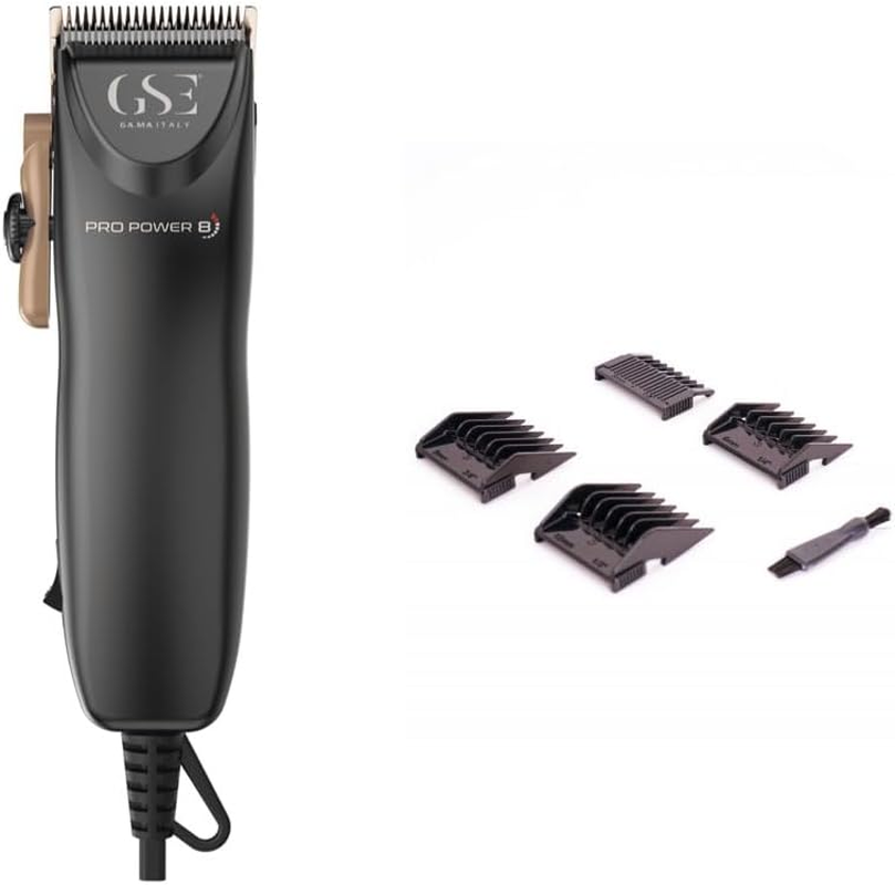 GA.MA Italy Professional, Pro Power 8 SM1305 Ultra Strong Magnetic Motor Ultra Sharp Stainless Steel Blade 0.3-3Mm Lever Adjustment 4 Guide Combs Maintenance Kit