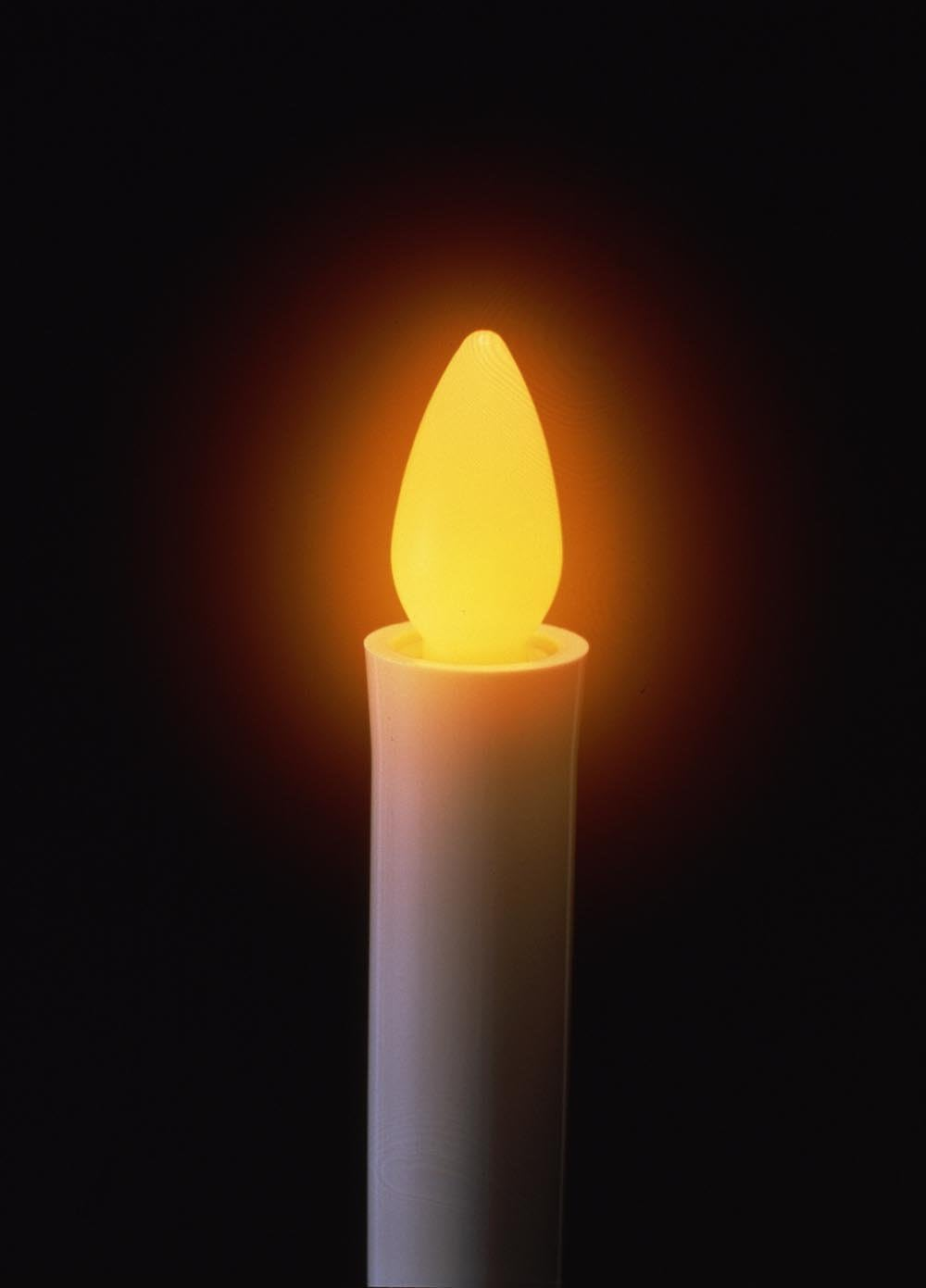 Smile Kids ARO-4202 Electric Candle with Candlestick, Safe Candle, Small, Gold, without Batteries