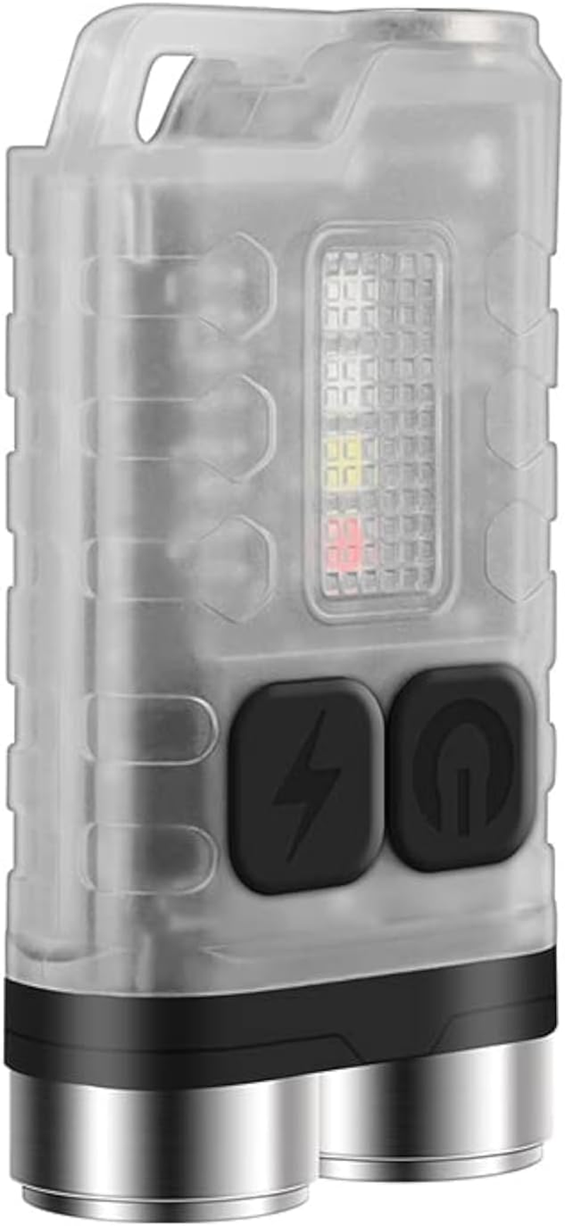 Vortex V3-White EDC Flashlight with Red UV Blue Light Emergency Signals Fluorescent Powerful 900Lm Rechargeable Mini Pocket LED Keychain Flashlight 10 Modes Usb-Type C IP65 Waterproof Magnetic End image number 6