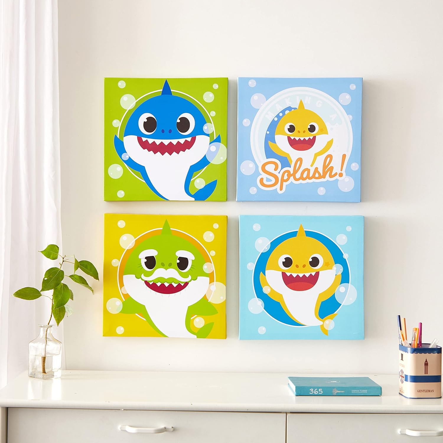Idea Nuova Pixar Lightyear 4 Pack Square Canvas Wall Art Set, 11"X11" Each