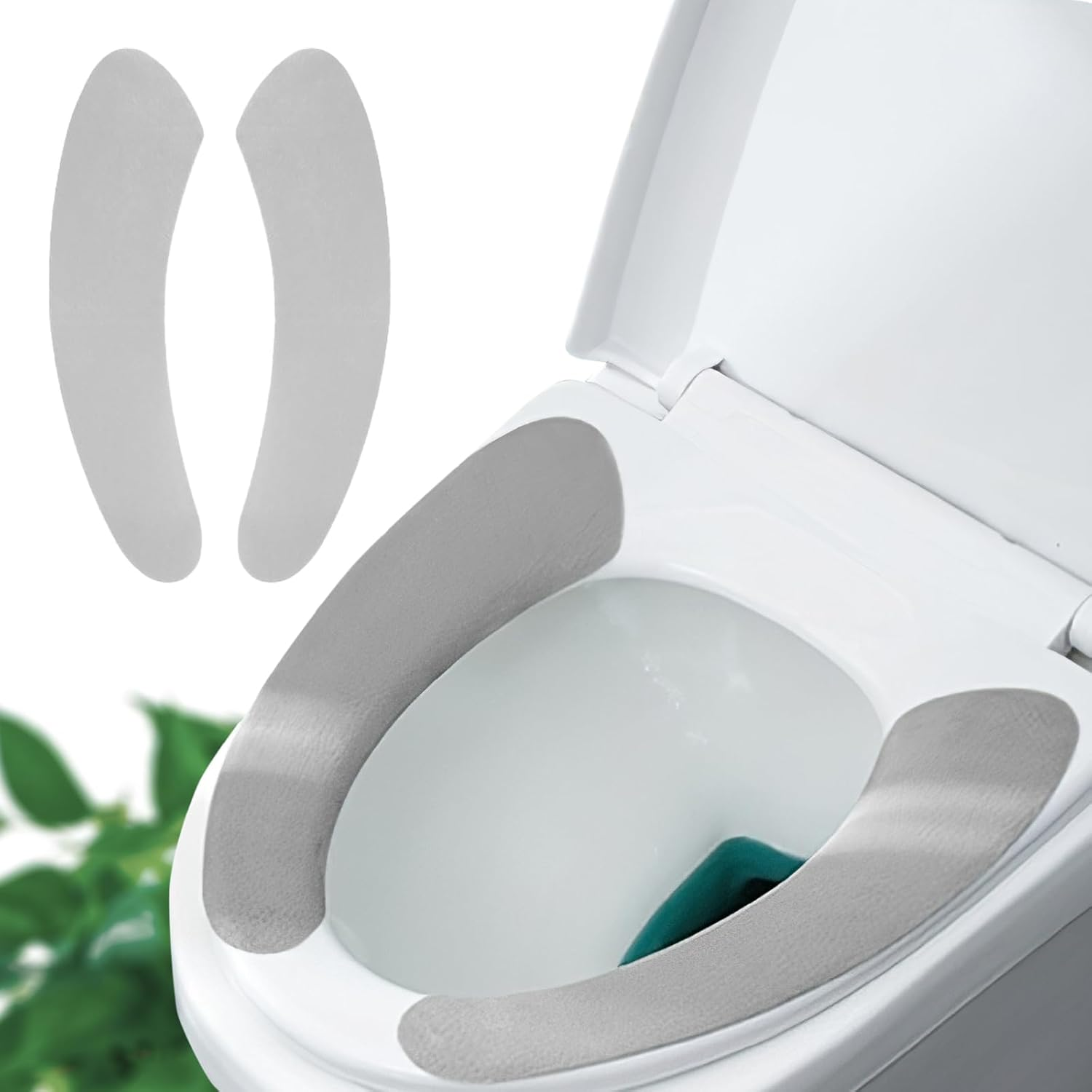 Iensen Thin and Warm Toilet Seat Cover Pad &ndash; Self-Adhesive, Adjustable and Cut-To-Fit, Comfortable and Easy to Clean, Perfect for Home Bathrooms (Pink)