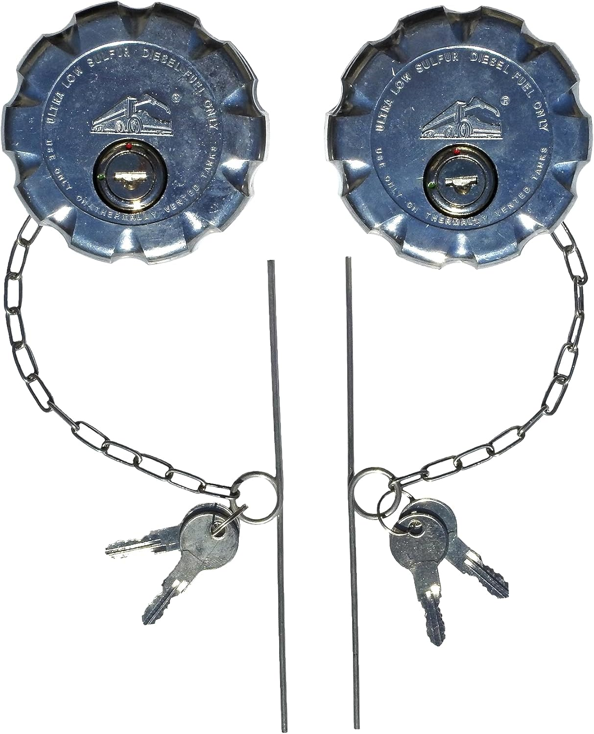 Road King Truck Parts 3&rdquo; Nominal Keyed Alike Pair Locking Diesel Fuel Cap for Volvo VNL Series Low Sulfur Fuel Tanks image number 1