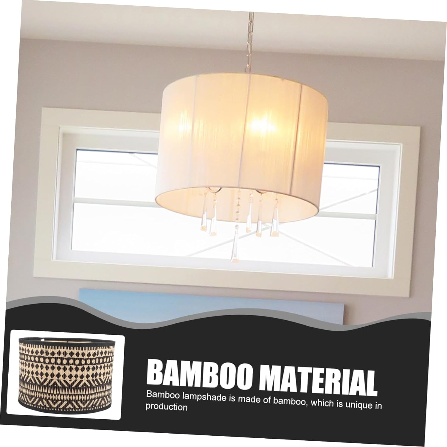 Pendant Lamp Shade Hanging Lamp Shades Barrel Lamp Shades Modern Lamp Shade Pendant Light Shades Only Bamboo Lamp Shade Lamp Replacement Parts Woven Lamp Shade Lamp Shades/605 image number 1