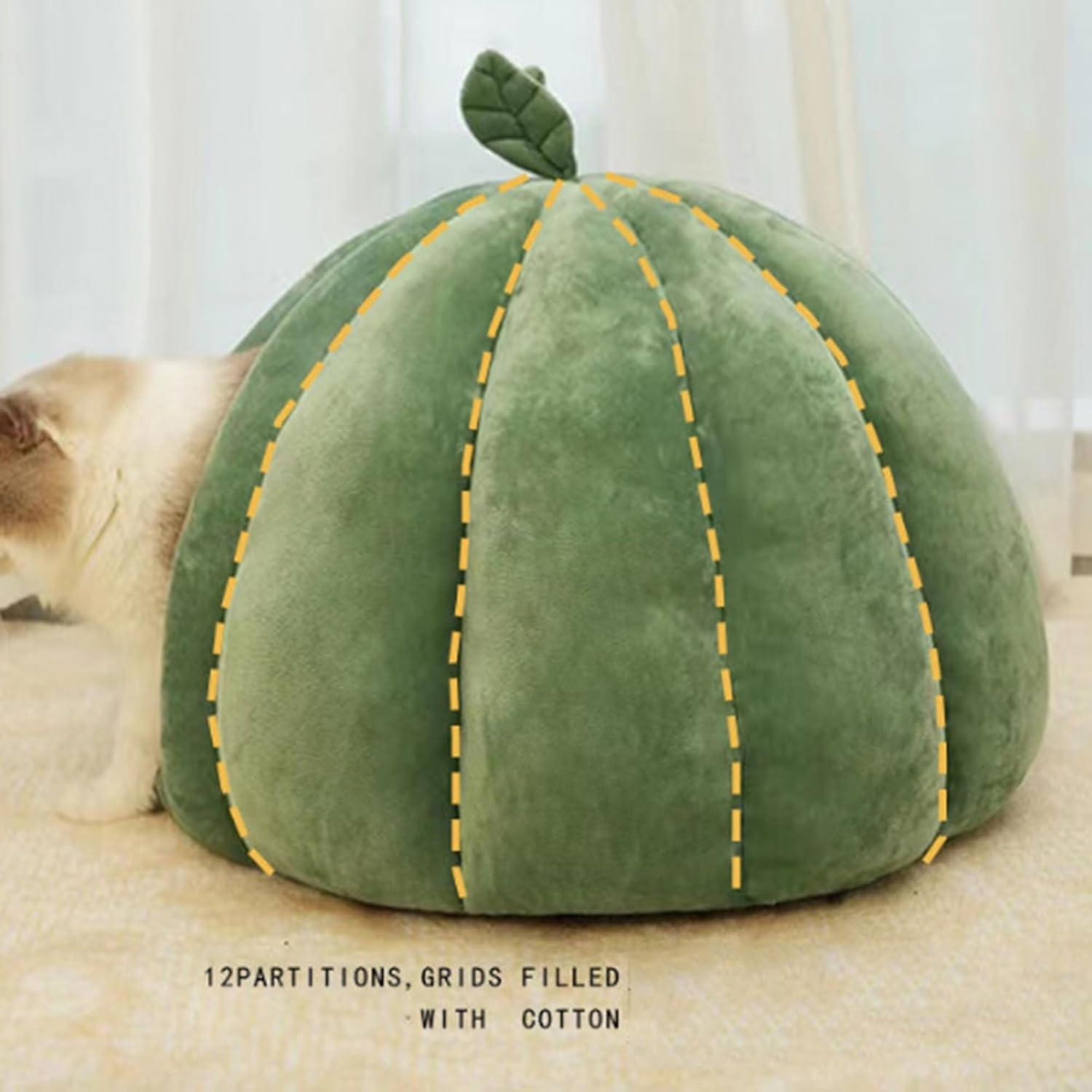 Cat Cave for Indoor, Cat Cave Bed Igloo, Kitten Puppy Cuddly Pet House, Kitten Tent House Warm Cosy Puppy Pet Bed with Removable Washable Cushion Pillow (50 * 50 * 45Cm) image number 4