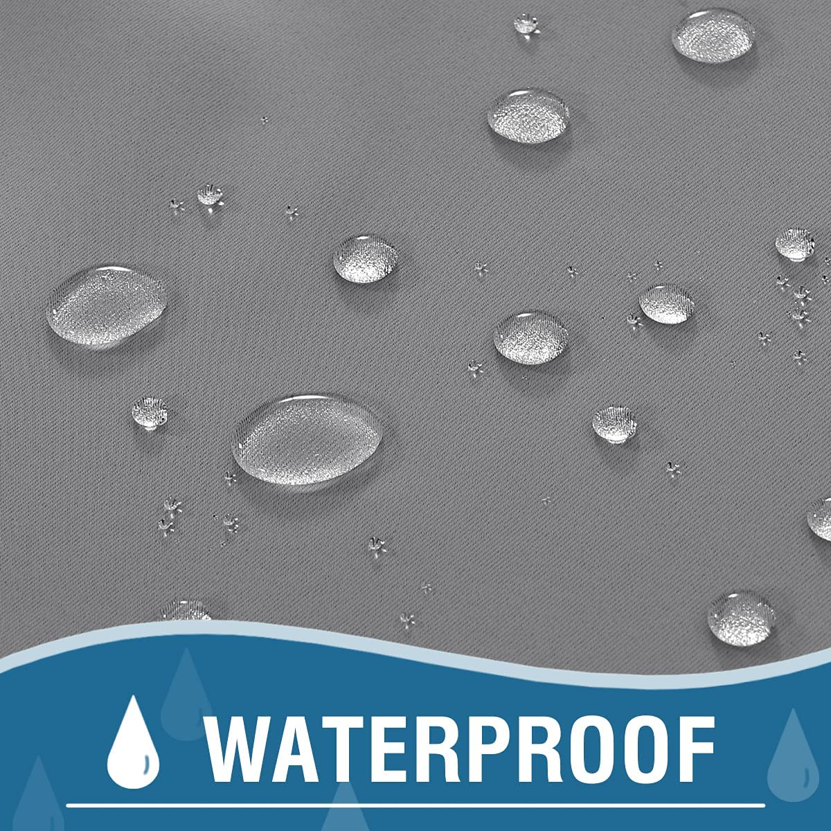 SMARCUTE Indoor Outdoor Curtains for Patio Waterproof Stainless Steel Silver Grommet Thermal Insulated Blackout Outdoor Drapes for Deck/Gazebo, Dove, 1 Panel, W132Cm X D213Cm image number 2