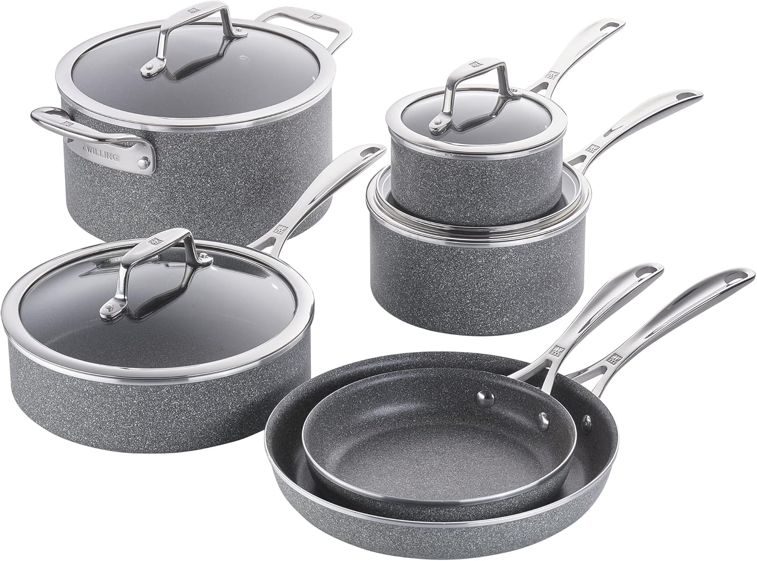 ZWILLING Vitale 10-Pc Nonstick Cookware Set, Aluminum, Scratch Resistant, Made in Italy image number 2