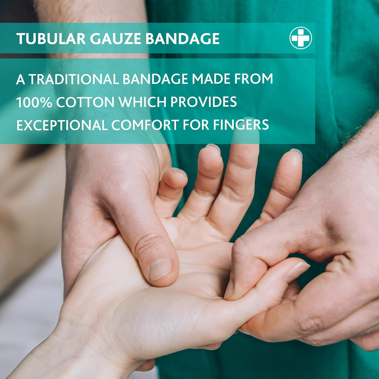 Reliance Medical Religrip Band Aid Tubular Gauze - Cotton Retention Bandage, Secure Wound Dressing for Bandaging Fingers and Toes, Size 2.7 Cm Width (20 M Uncut Roll)