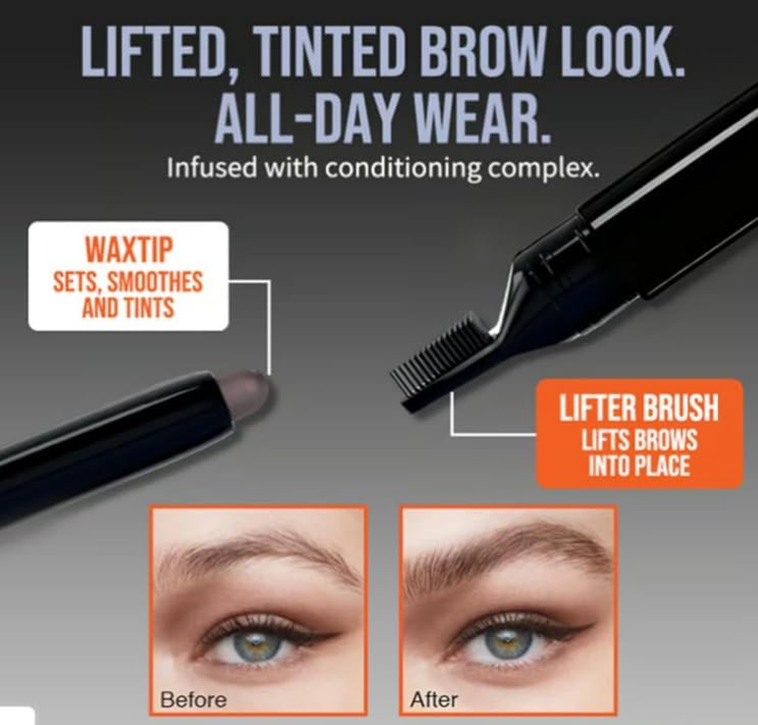 Stop Skipping Brows with This 2-In-1 Easy Brow Stick,Brow Styling Lifting Stick,Waterproof Eyebrow Pencil for Women,Easy to Color, Long-Lasting and No Smudging,Smooth and Easy to Color (Blonde)