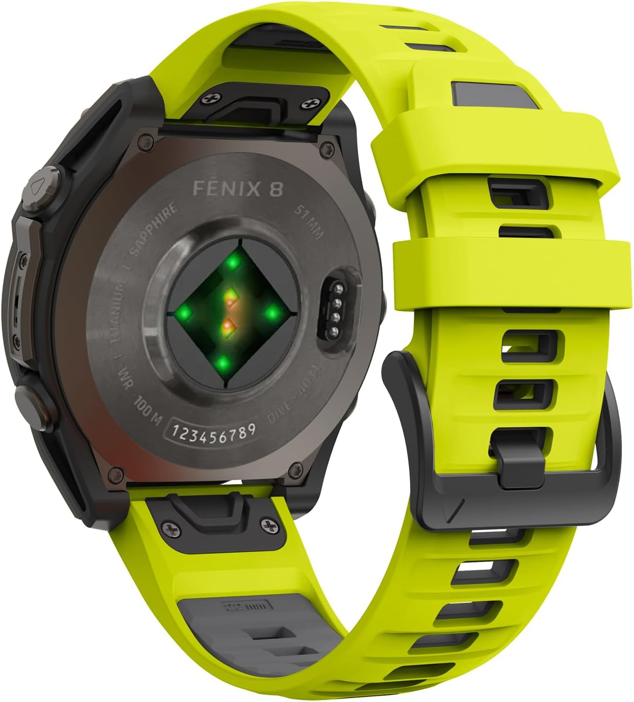 26Mm Quick Fit Silicone Watchband for Garmin Fenix 8 51Mmband, Waterproof Watch Strap Compatible with Fenix 7X/Fenix 6X/Fenix 5X/Fenix 3/Enduro/Epix Pro 51Mm image number 4