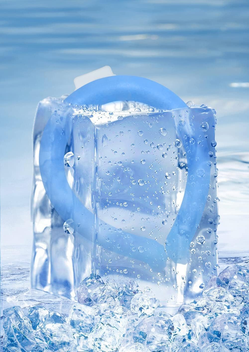 Wearable Neck Cooling Tube, Gzssel-Shops Cooling Starts below 18&deg;C (64.4), Reusable for Extremely Hot Weather Summer Outdoor Sports Cooling Heat Indoor Climbing Mountains Bicycle Sandy Beach image number 4