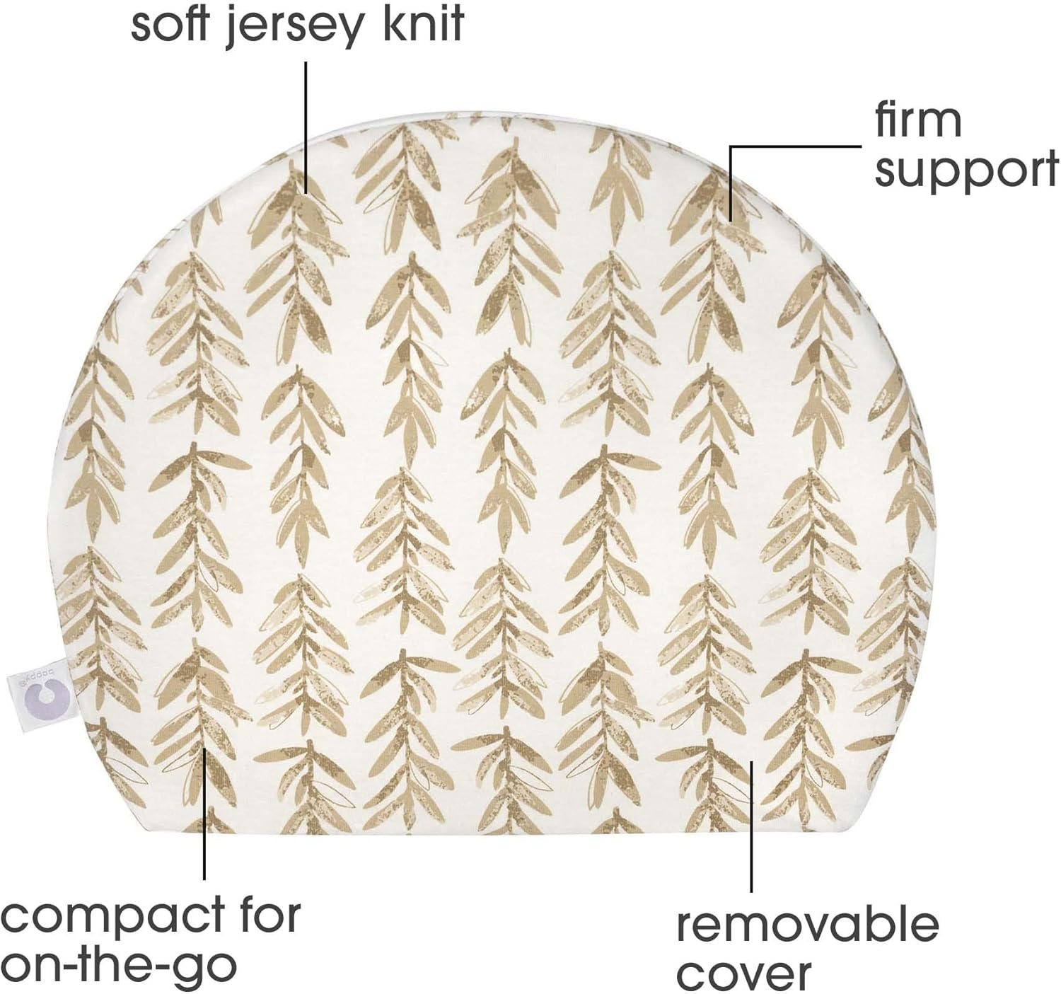 Boppy Pregnancy Pillow Wedge with Cover, Taupe, Belly Support Maternity Wedge, Firm Pregnancy Wedge Pillow for Pregnancy from Boppy Line of Pregnancy Pillows for Sleeping, Pregnancy Must Have image number 5