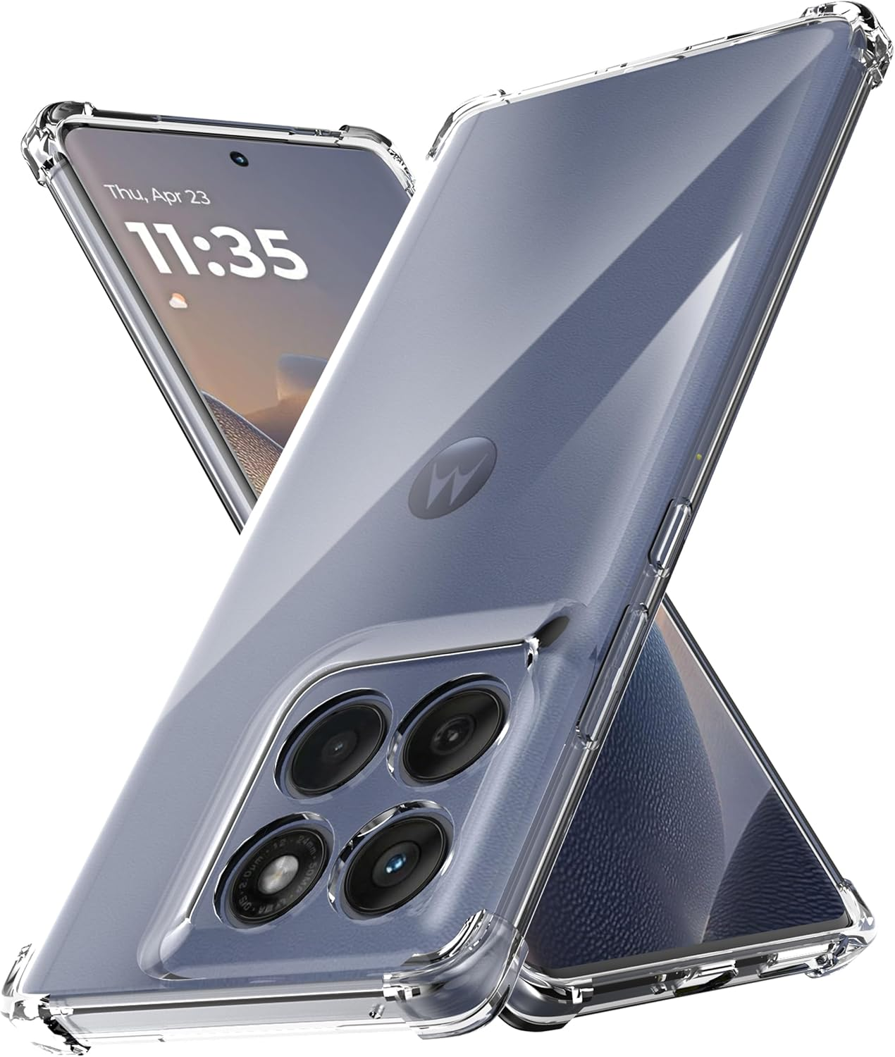 Anoowkoa TPU Case for Moto Edge 60 Fusion Phone Case Clear with Built-In Camera Lens Protector Thin Transparent Protective Back Cover Soft Flexible Bumper Hybrid Silicone Case image number 1