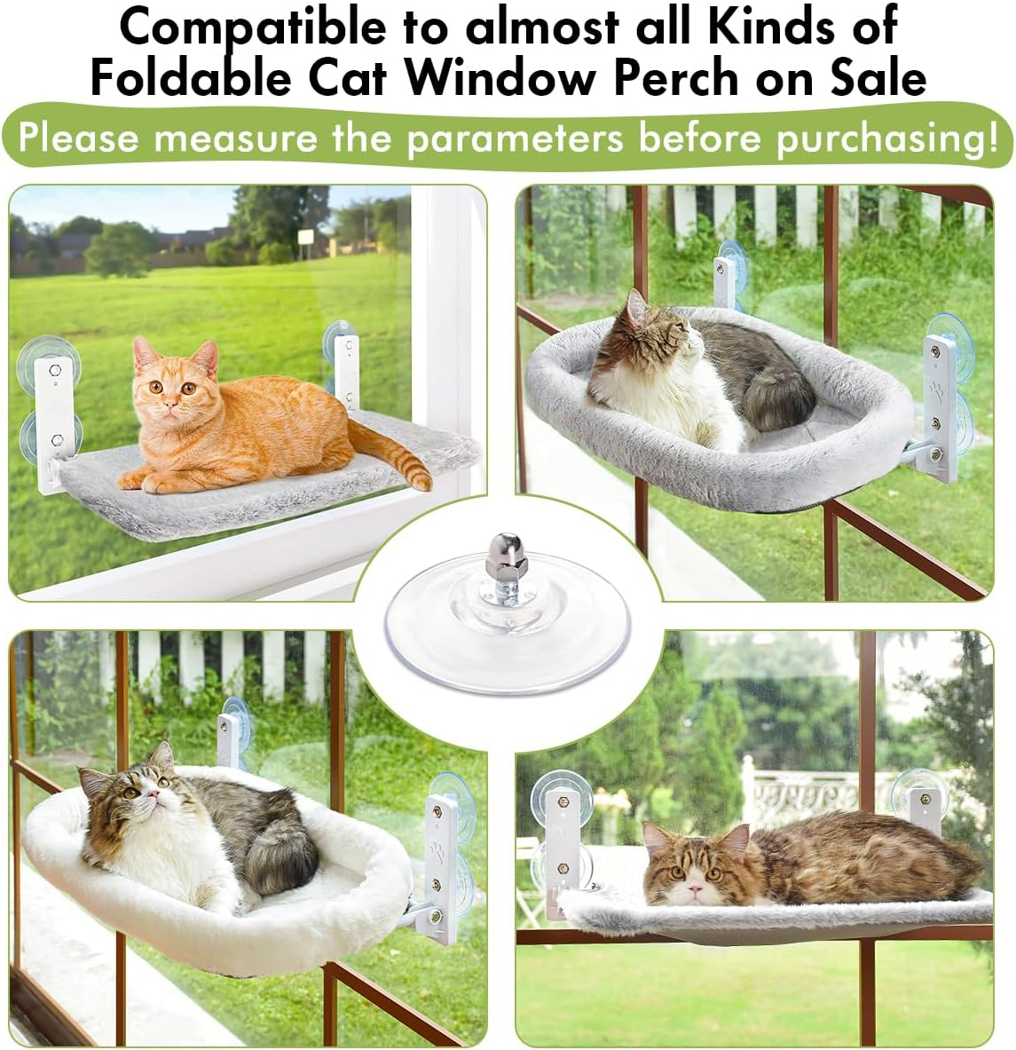 AMOSIJOY Replacement Suction Cups for Cat Window Perch image number 1