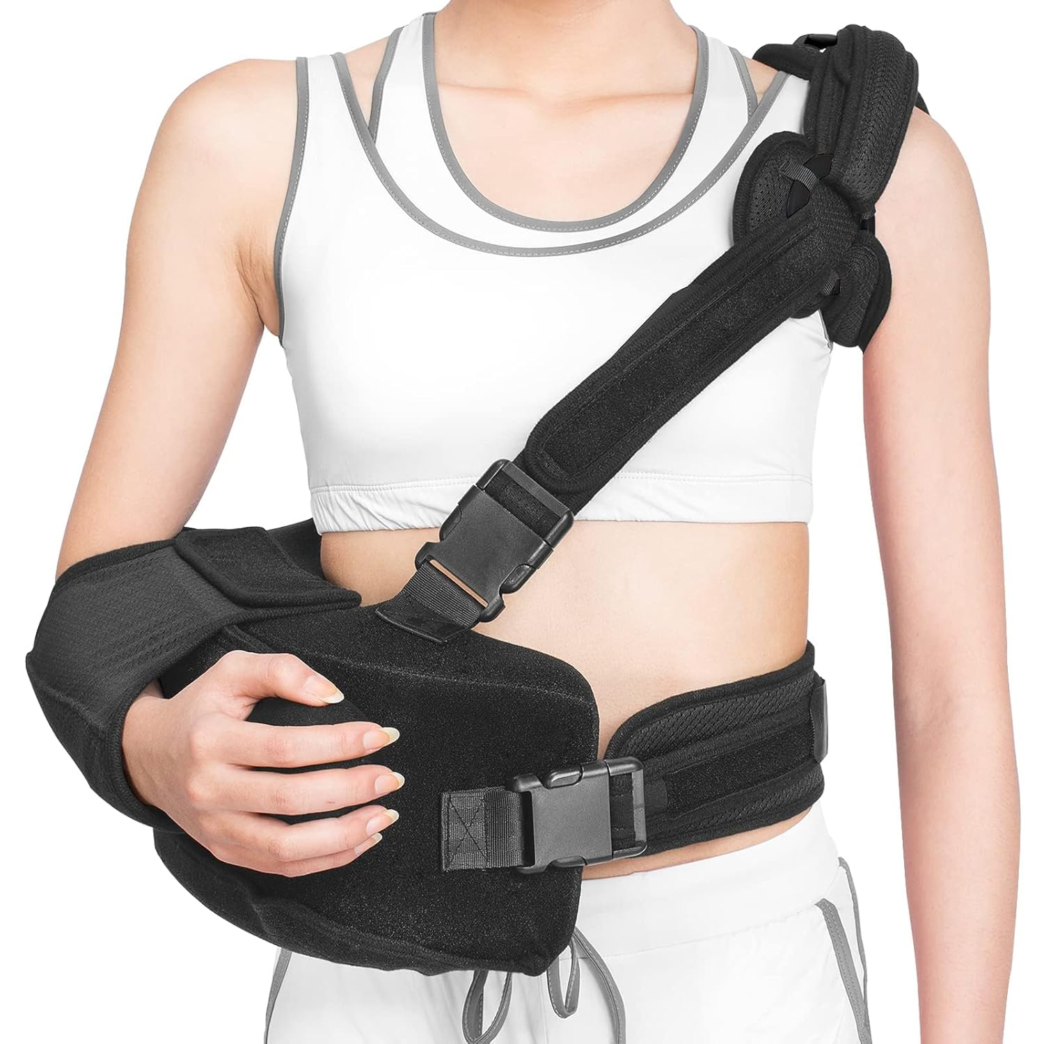 Shoulder Sling with Abduction Pillow, Shoulder Sling Immobilizer for Rotator Cuff, Sublexion, Surgery, Dislocated and Broken Arm, Arm Sling Shoulder Immobilizer with Pillow (Right) image number 5