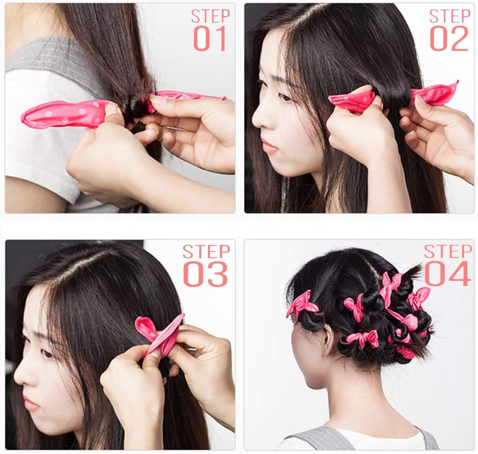 Dababell 40Pcs Black Soft Foam Sponge Hair Rollers - Overnight, Travel, Salon Style at Home image number 1