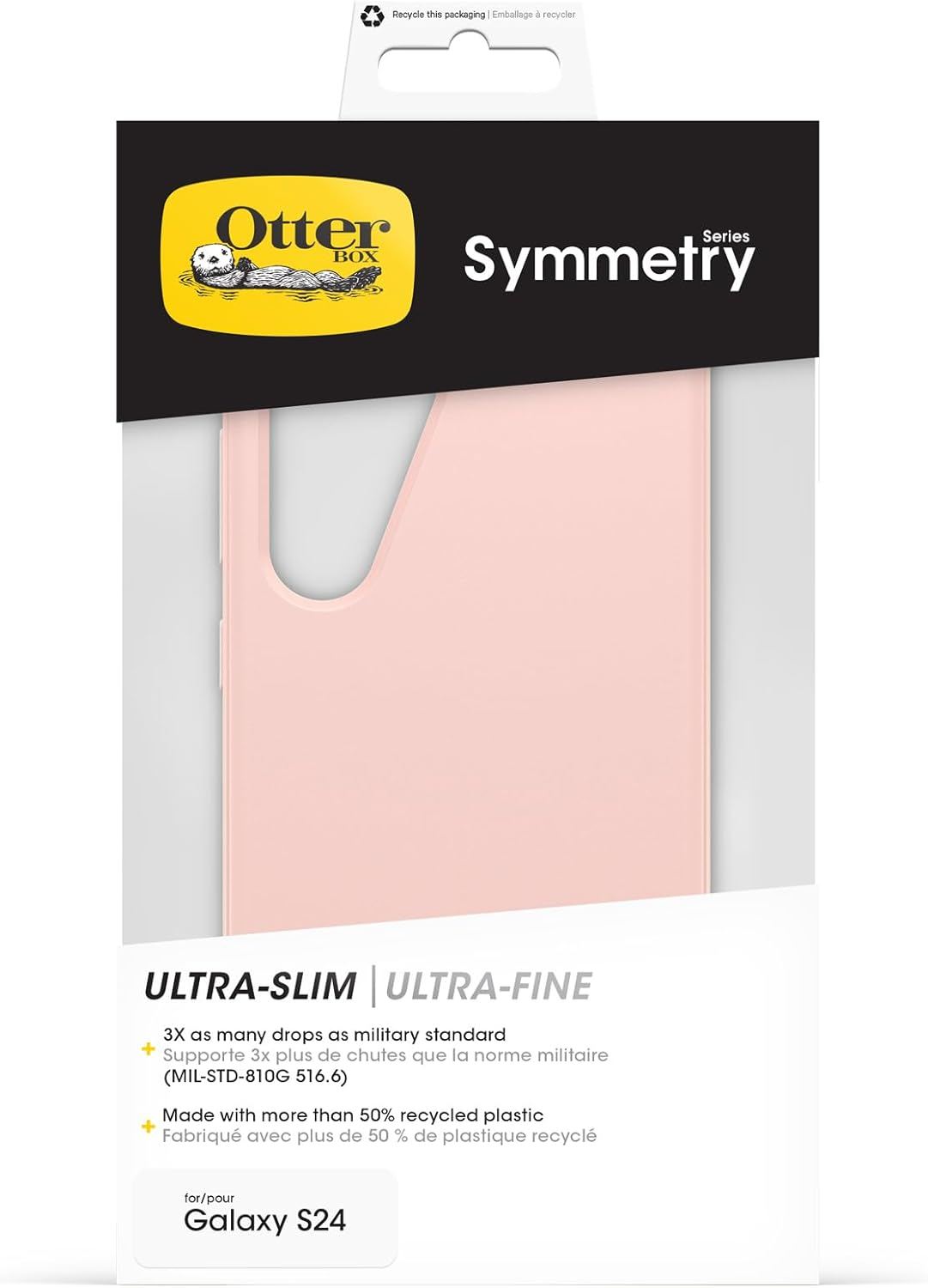 Otterbox Symmetry Case for Samsung Galaxy S24, Shockproof, Drop Proof, Protective Thin Case, 3X Tested to Military Standard, Rose image number 5