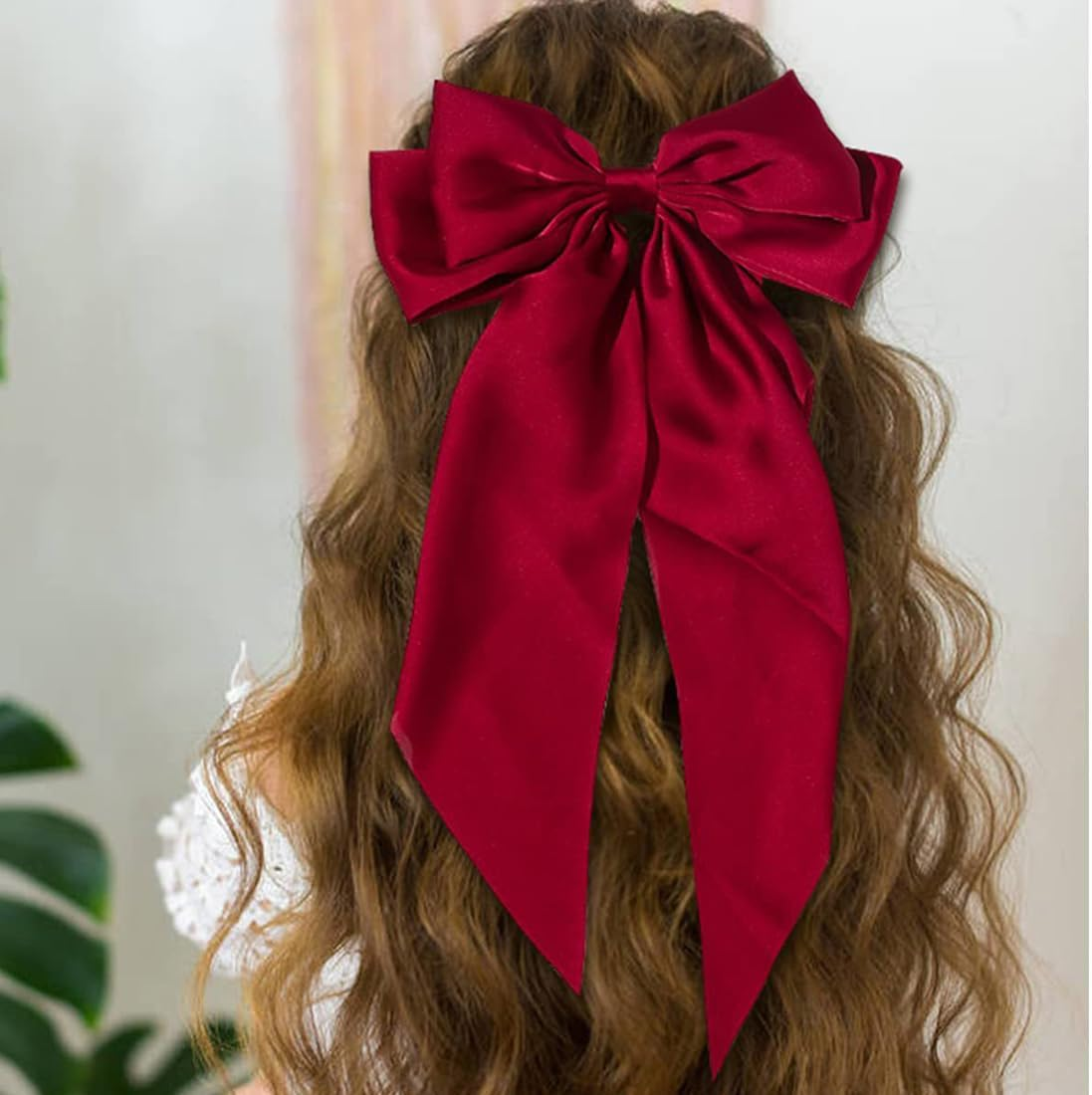 WUSJCOF 4Pcs Women Hair Bows French Big Bow Bow Hair Clip Hair Clips for Women