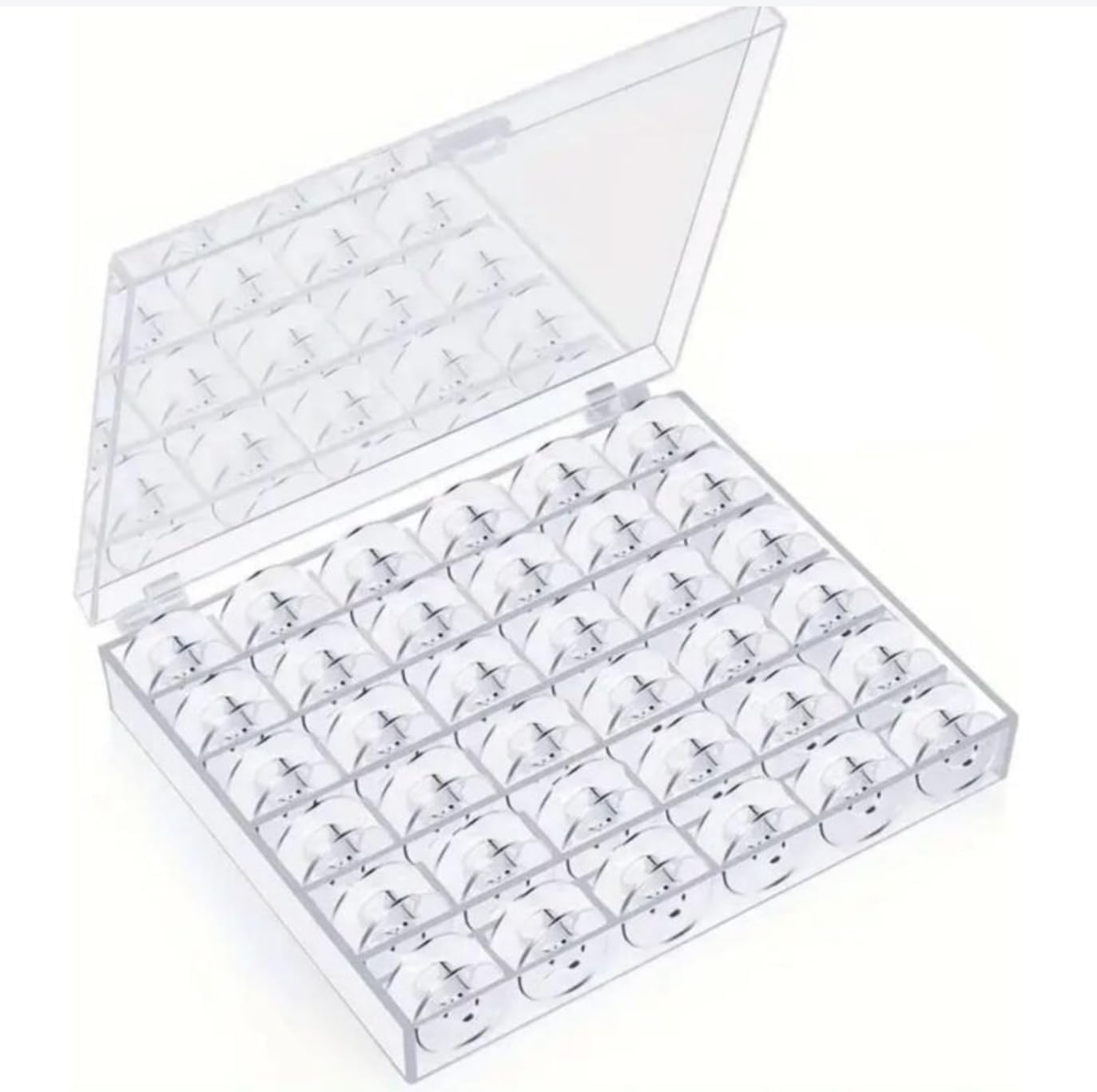 36PCS Sewing Bobbins with Bobbin Case, Sewing Machine Bobbins for Craft Sewing, Betybedy Metal Bobbins Set, Sewing Machine Accessories (Metal)