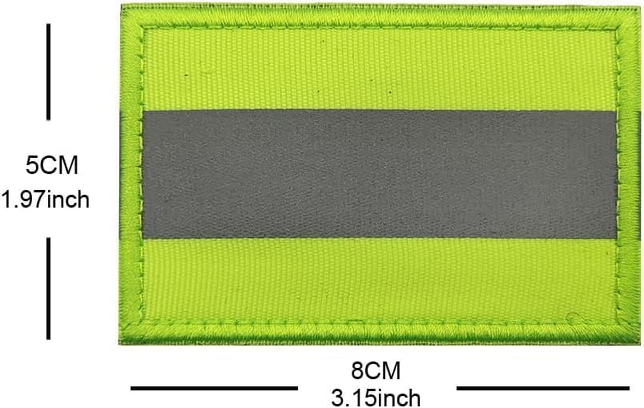 4 Pieces Reflective Safety Patches for Night Reflective,Backpack Patches for Sports Gear,Workwear,Raincoats and Uniforms Patch(Green) image number 4