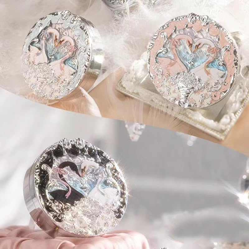 Flowers Knows Swan Ballet Series Velvet Mist Blush Expanded Matte Setting Blush Powder Exquisite Relief Women Face Makeup (C01, K)