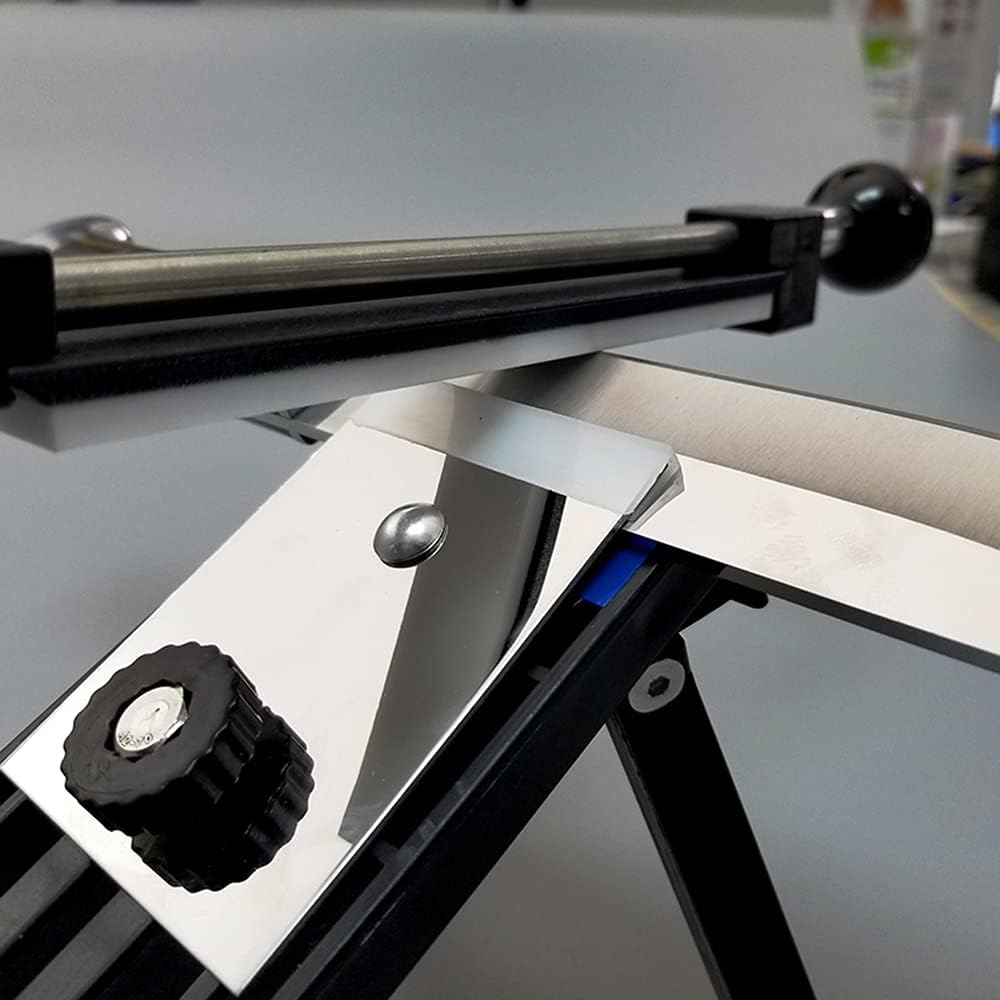 Meichoon Knife Sharpener System Professional Stainless Steel Kitchen Chef Fixed-Angle Sharpening Tools Kit with 4 Whetstones,Ue12 image number 1