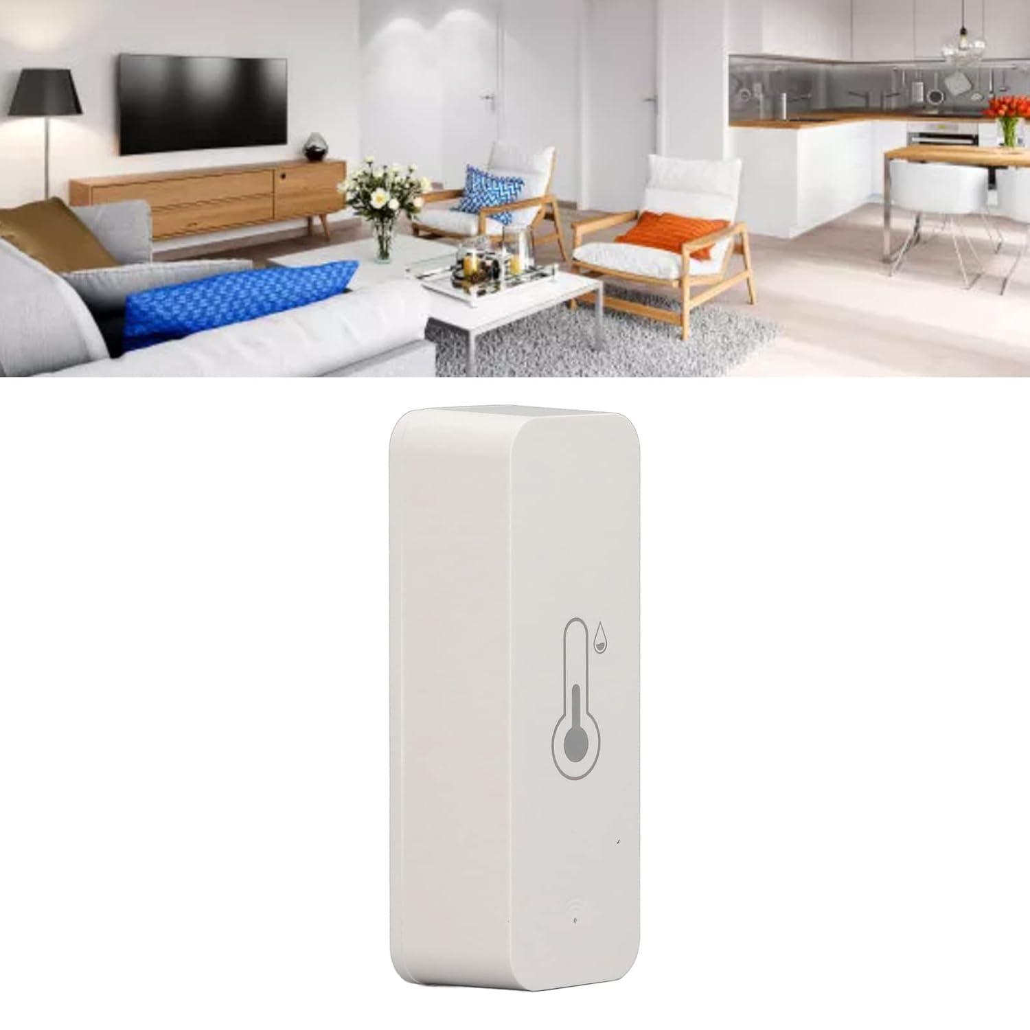 Jectse Wifi Thermometer Hygrometer Temperature Humidity Sensor for Smart Life Automation, Remote Control Real Time Data Display image number 2