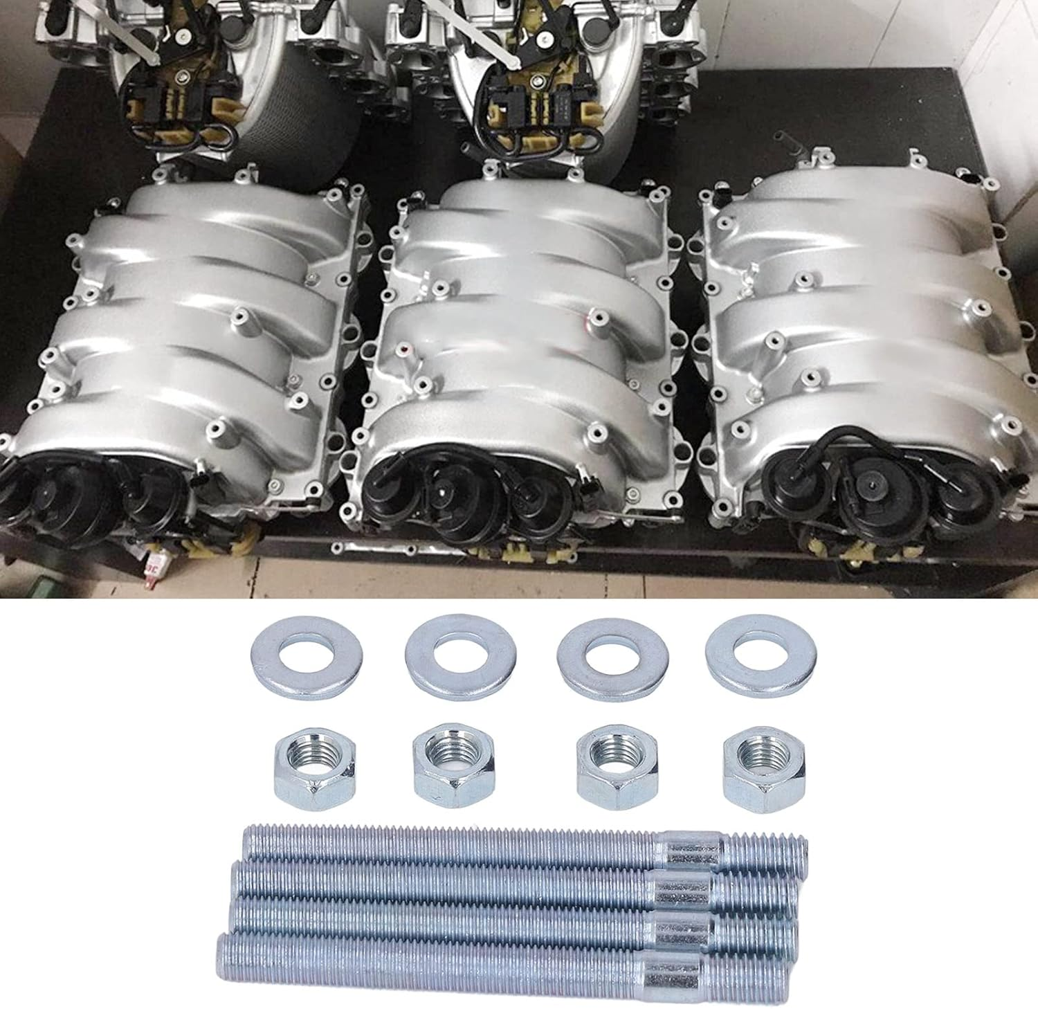 Carburetor Studs Set 3.5In with Spacers Steel Rustproof for Wide Application Carburetor Replacement image number 6