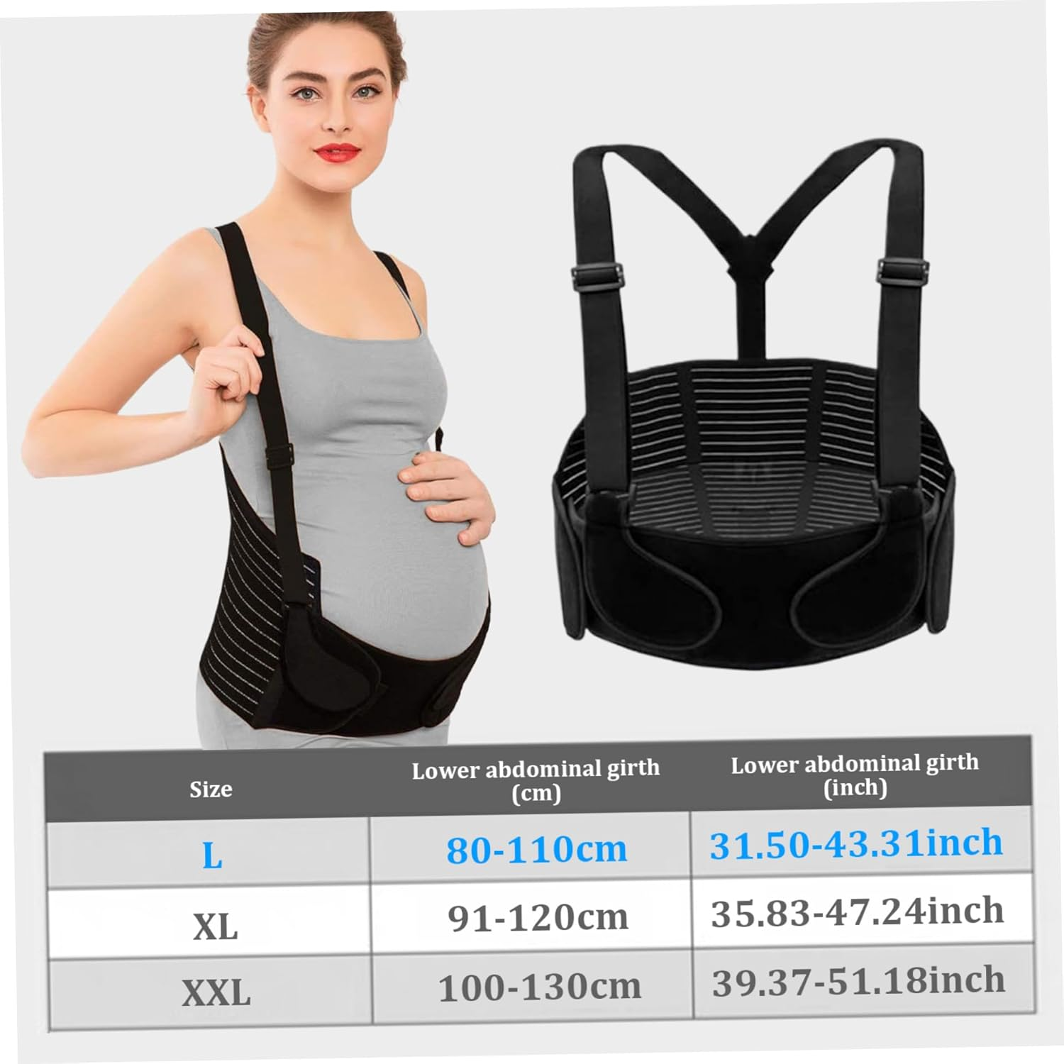 Pregnancy Support Belt Maternity & Postpartum Band -To Relieve Back, Hip, Pelvic Pain Pregnancy Belly Band for All Stages & Postpartum Recovery image number 1