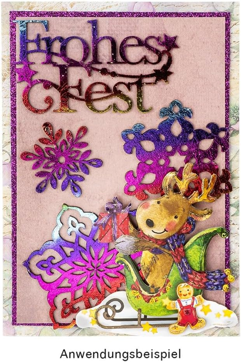 Ideen Mit Herz Metallic Transfer Films | Partly with Holographic Effect | for Different Surfaces | Gloss Film | 6 Rolls (Assorted 05) - Sorting 04 image number 4