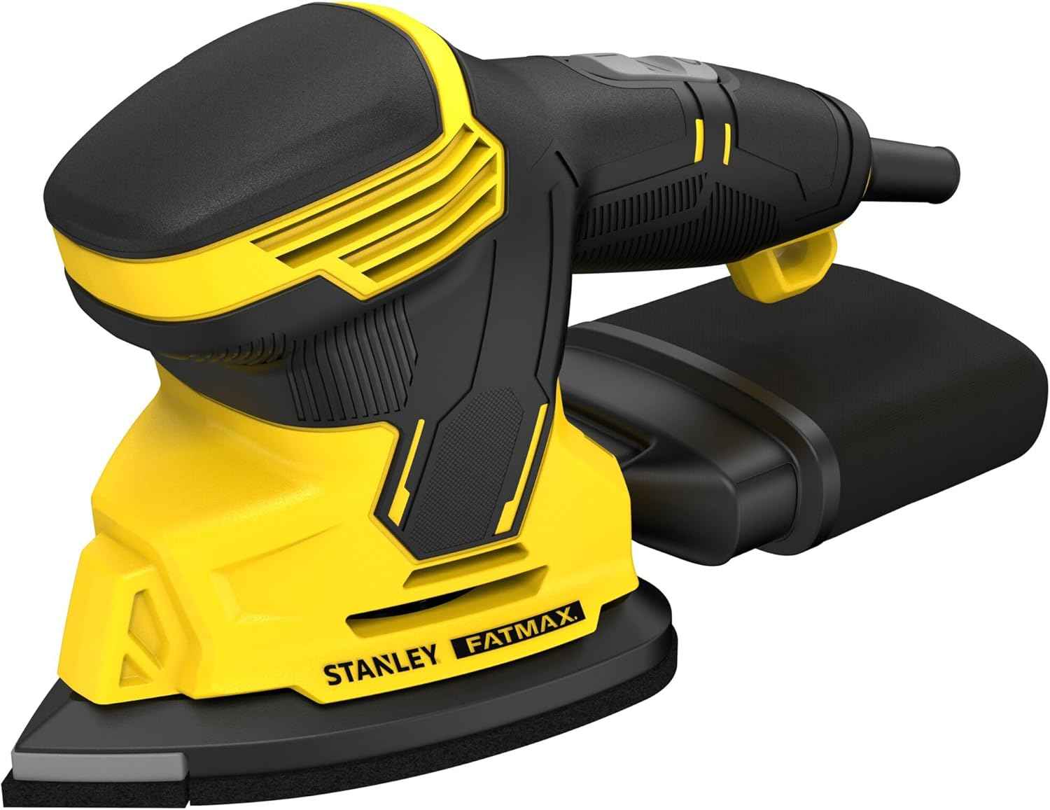 STANLEY FATMAX | 120W Detail Sander - up to 14,000OPM, Dust Collection System, Dust Sealed Switch, 1Xdust Canister, 2Xmesh Sheets, 1Xmesh Finger Sheet, 1Xdiamond Tip, 1Xfinger Attachment Softbag
