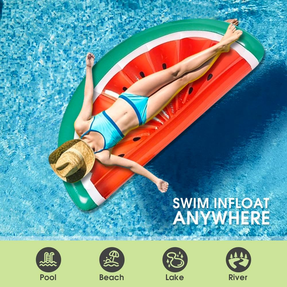 Chamgeco Giant Inflatable Pool Float, Inflatable Raft Pool Floats for Summer, Pool Lounger, Pool Accessories, Lake Floats & Pool Toys, Fun Swimming Tools for Pool Lake Beach Party - Pineapple image number 5