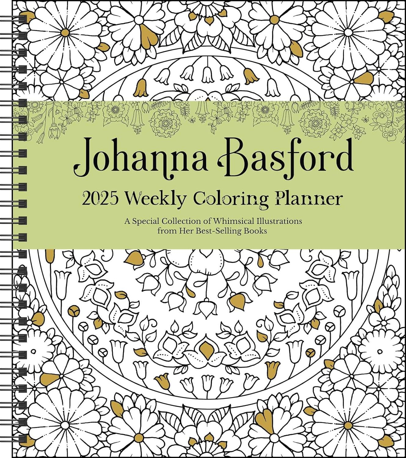 Johanna Basford 12-Month 2025 Weekly Coloring Calendar: a Special Collection of Whimsical Illustrations from Her Books image number 3