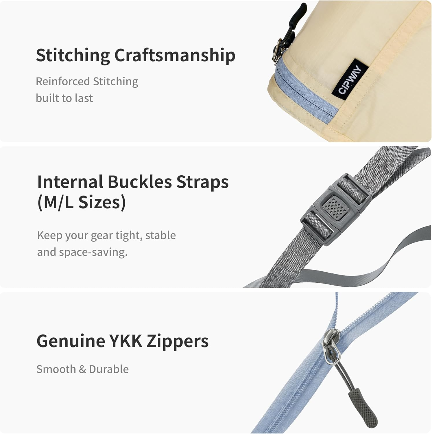 Cipway 5 Set Packing Cubes for Travel Suitcase Organizer for Accessories Luggage Carry on Suitcase Lightweight Vanilla Cream - Mauve Pink image number 3