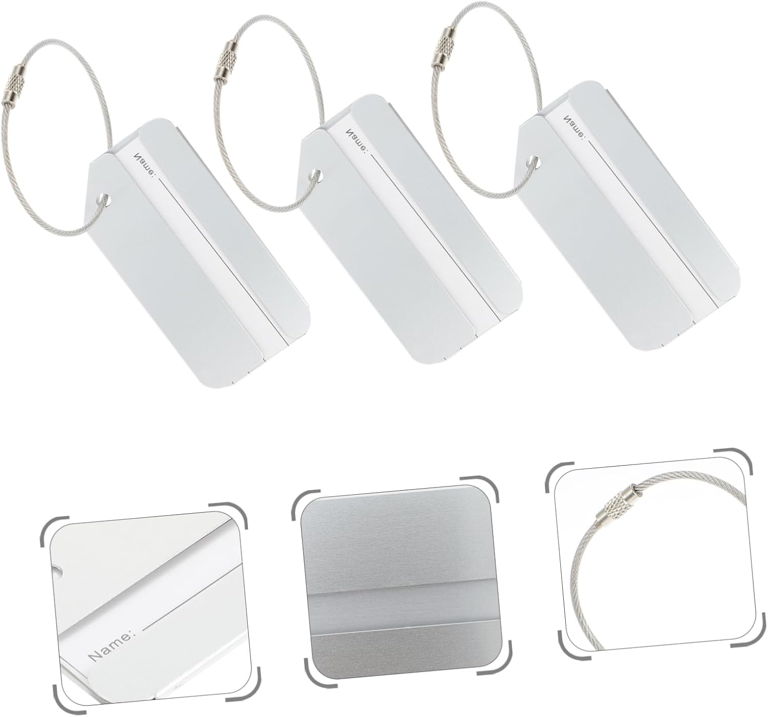 CATIEBYE 6Pcs Suitcase Tag Label Luggage Hanging Tag Luggage Straps for Suitcase image number 1