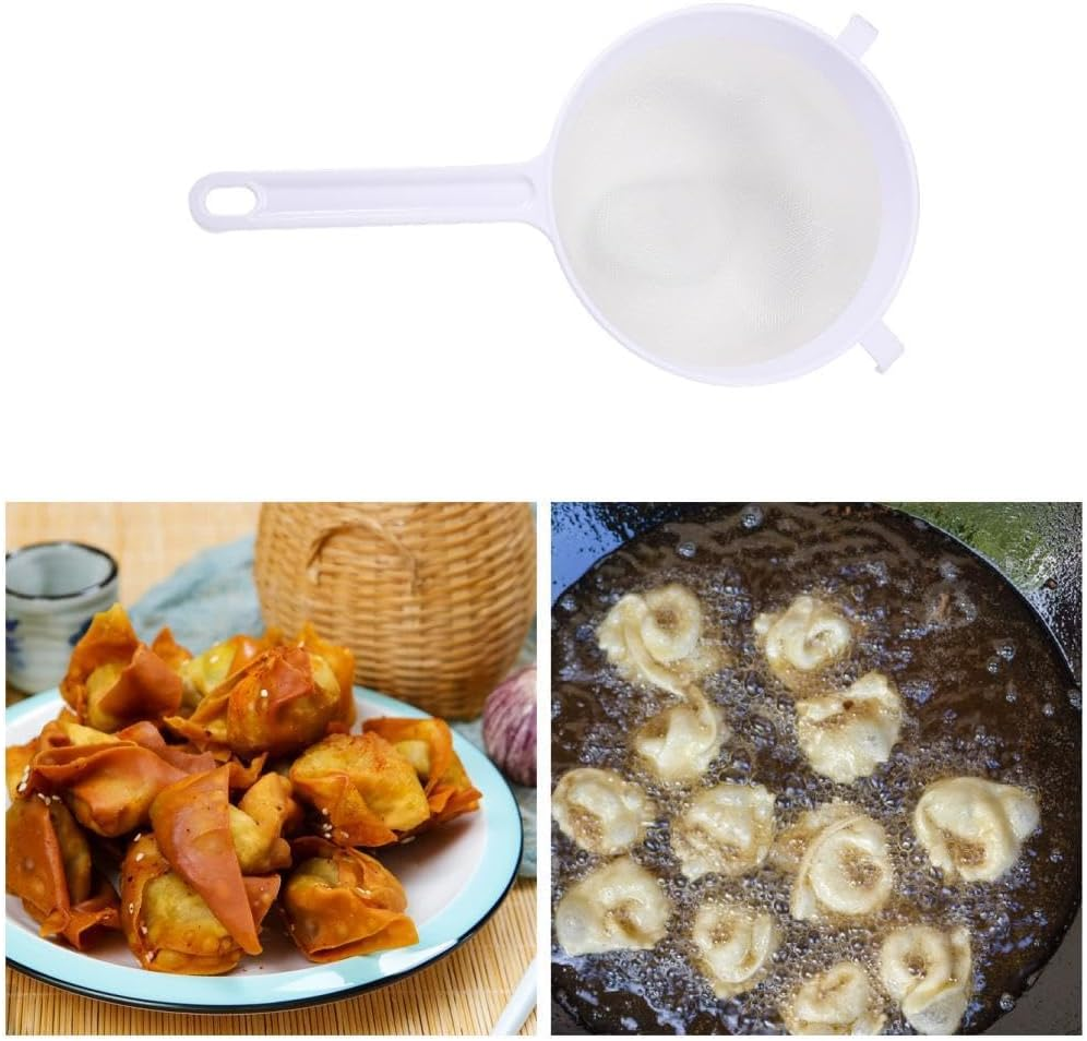 ＫＬＫＣＭＳ Flour Sieve Food Strainer Baking Tool with Handle Food Colander Kitchen Strainer for Tea, Rice Flour Juice Noodles Household, 15Cm image number 2