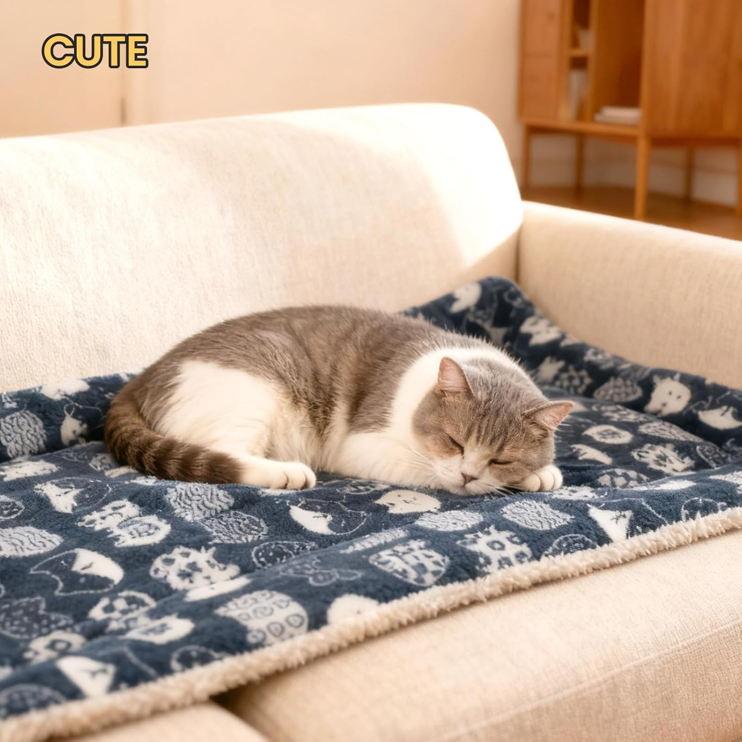 Pet Blanket Premium Fluffy Flannel Cushion,Soft and Warm Mat for Puppy Dog Cat,Dog Bed Mat for Small Medium Dogs Washable Pet Kennel Pad for 27 Inch image number 1