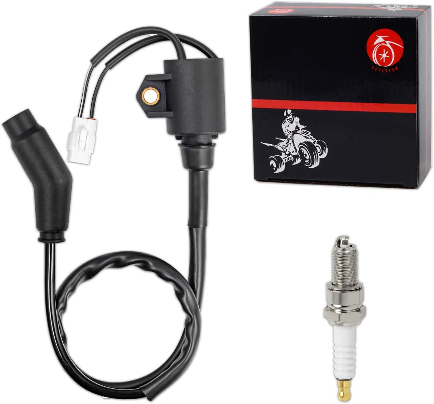 Ignition Coil & Spark Plug for Polaris Hawkeye 300 2006-2011 Sportsman 300 2008-2010 3089910 image number 3