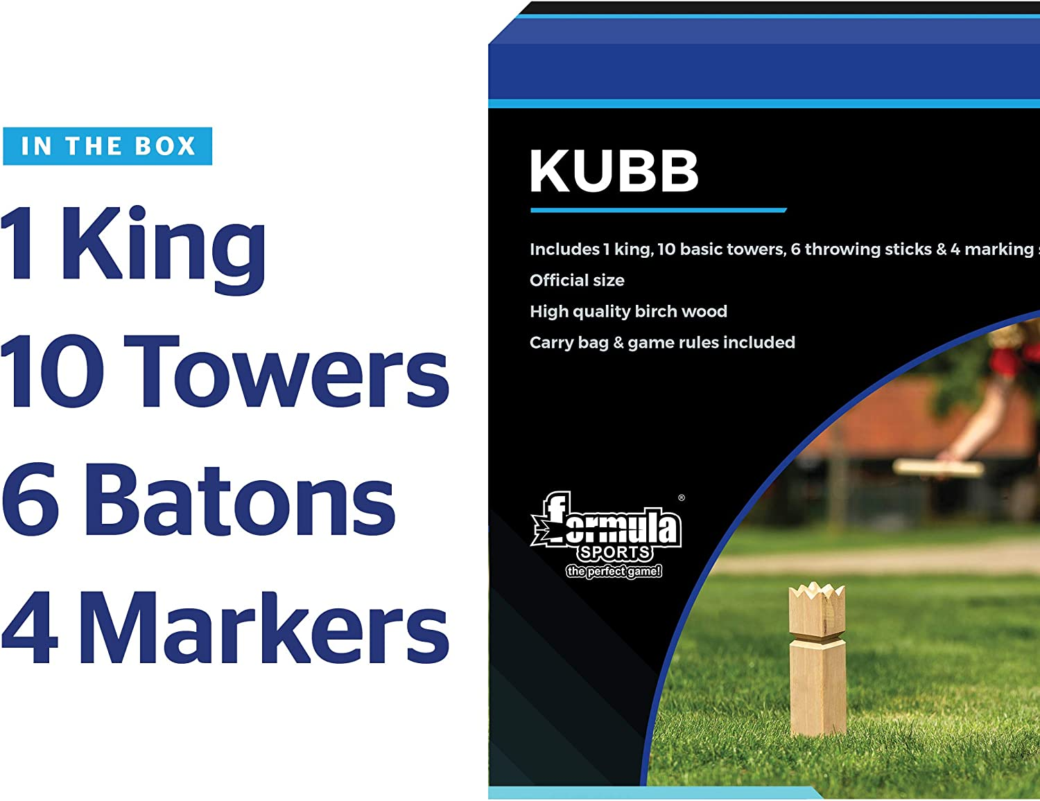 Formula Sports - Kubb - Wooden Outdoor Throwing Games for All Ages image number 5
