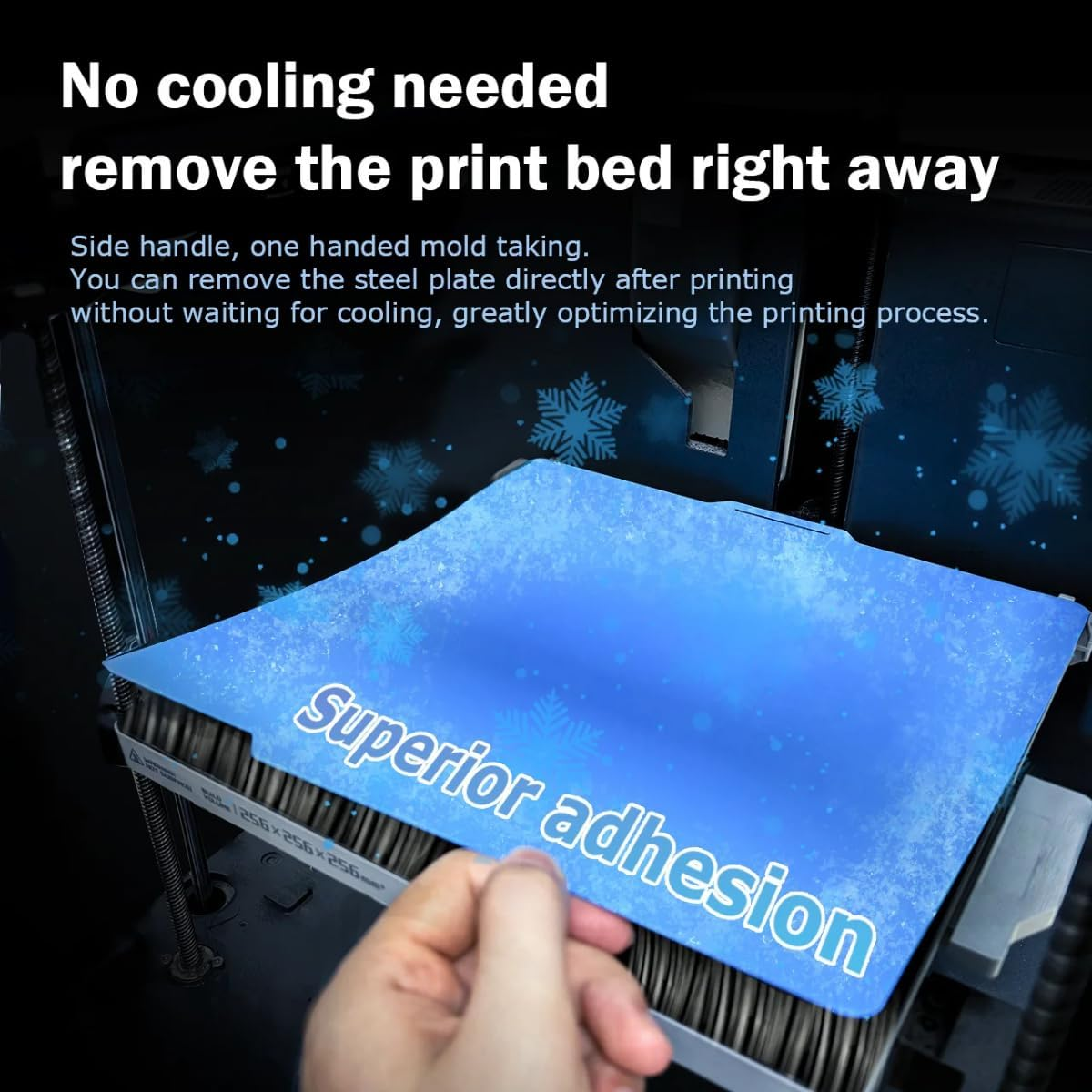 For Bambu A1 Build Plate for Bambu Lab A1 Build Plate, Build Plate for Bambu Lab 257X257, Spring Steel Cold Plate for Bambu Lab P1P, A1, X1, X1C, P1S, Low Temperature Plate, Double-Sided PEI image number 5