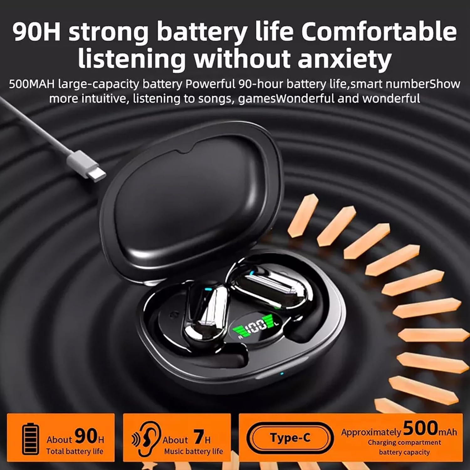 Auriculares Traductores De Idiomas, Ai Translator Earbuds, Real-Time Translation in 144 Languages, Bluetooth Translator Device for Business Meetings and Learning (Khaki) image number 3