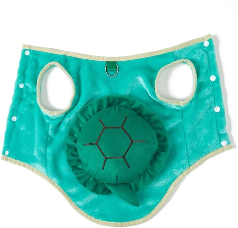 Aoozleny Pet Turtle Halloween Costume Winter Dog Cat Holiday Cosplay Warm Clothes Cute Turtle Turns into Flannel Dog Costume for Cat and Small Dogs (L) image number 5